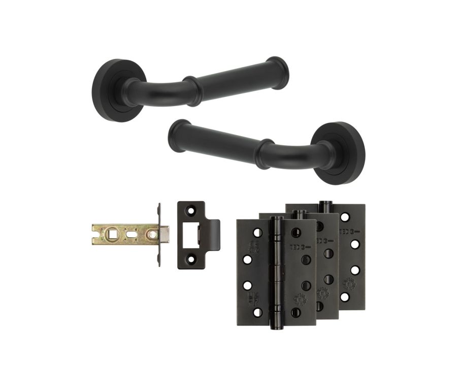 Jedo Black Classic Door Handle Pack | Internal Doors |  JE-A2A-MB
