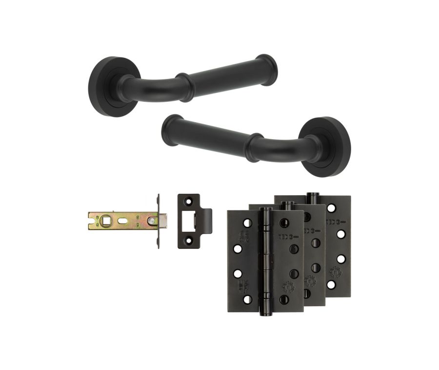 Jedo Black Classic Door Handle Pack | Internal Doors |  JE-A4A-MB