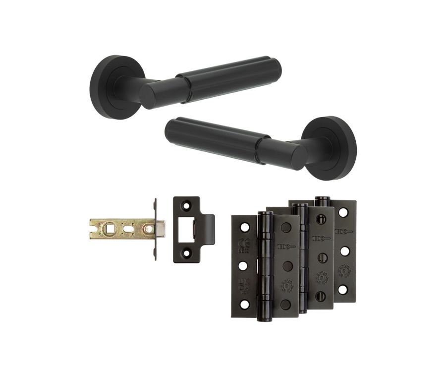 Jedo Black Bloom Door Handle Pack | Internal Doors |  JE-B2B-MB