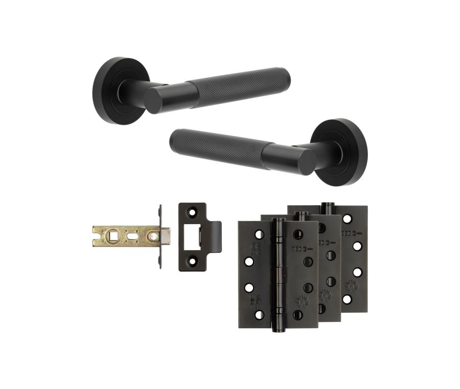 Jedo Black Bari Door Handle Pack | Internal Doors |  JE-D2A-MB