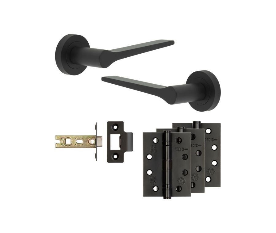 Jedo Black Gio Door Handle Pack | Internal Doors | JE-E2A-MB