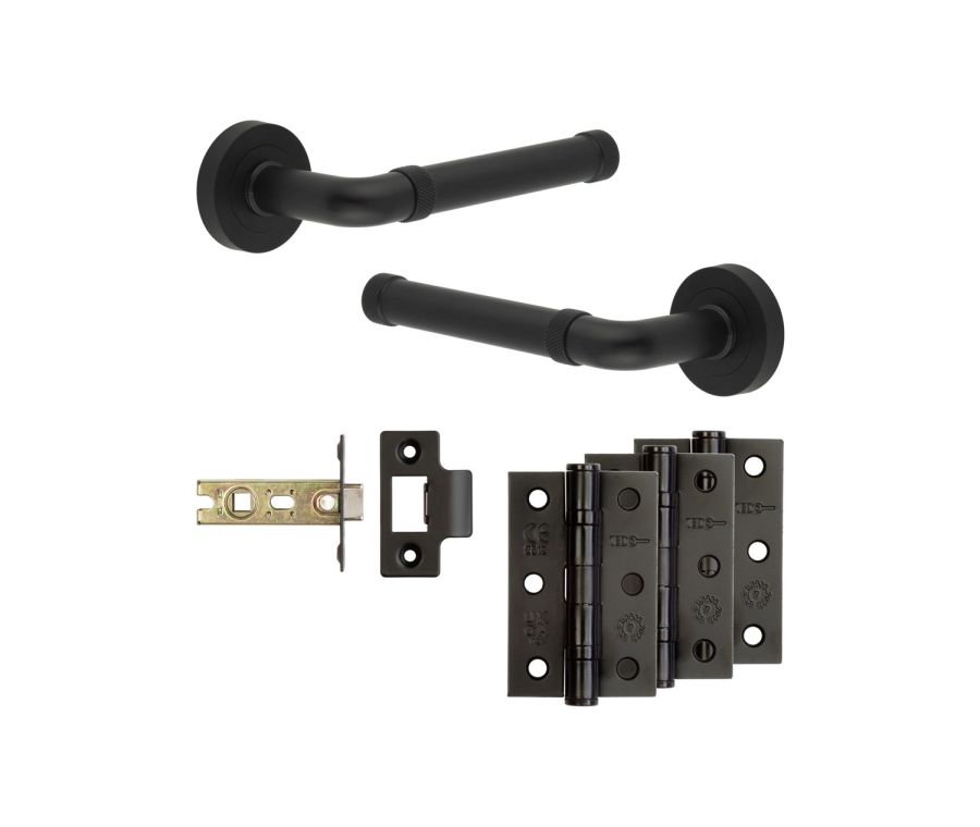Jedo Black Midtown Door Handle Pack | Internal Doors |   JE-G2B-MB