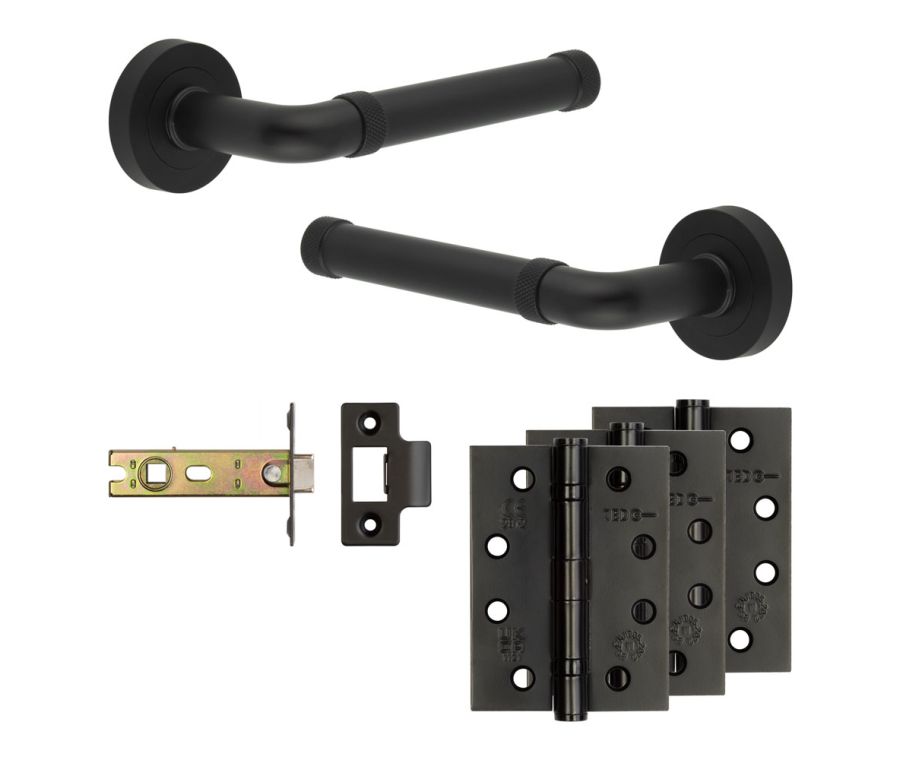 Jedo Black Midtown Door Handle Pack | Internal Doors |   JE-G4A-MB
