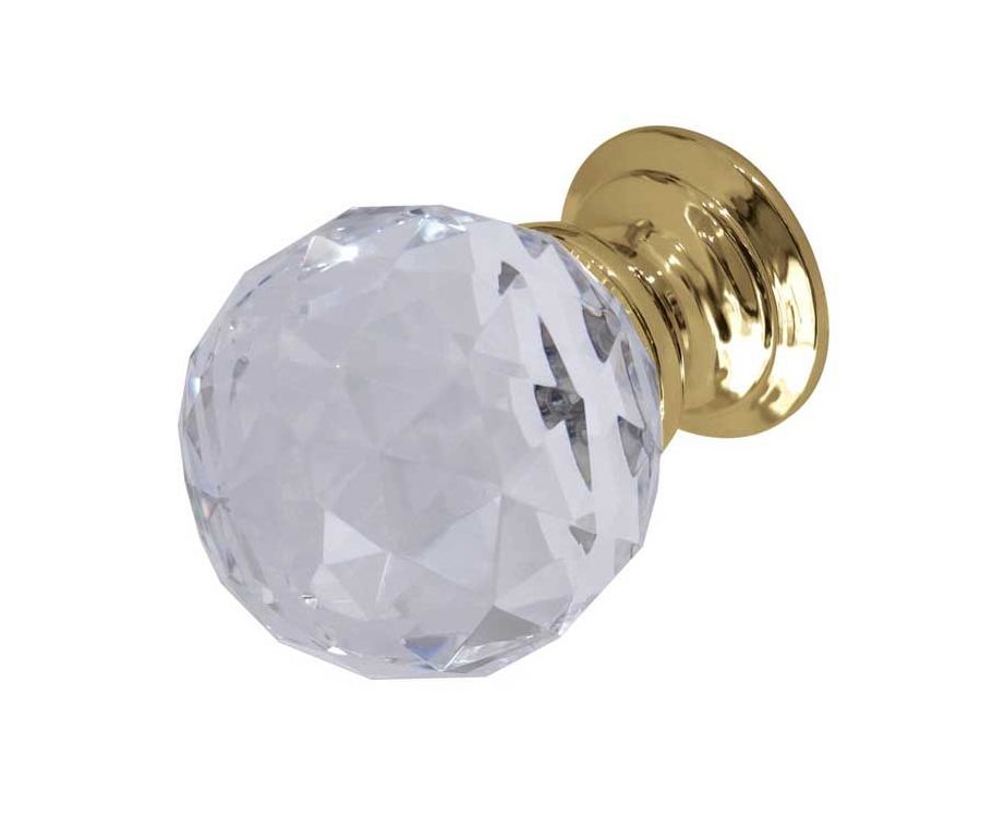 Frelan 25mm PB Faceted ball knob