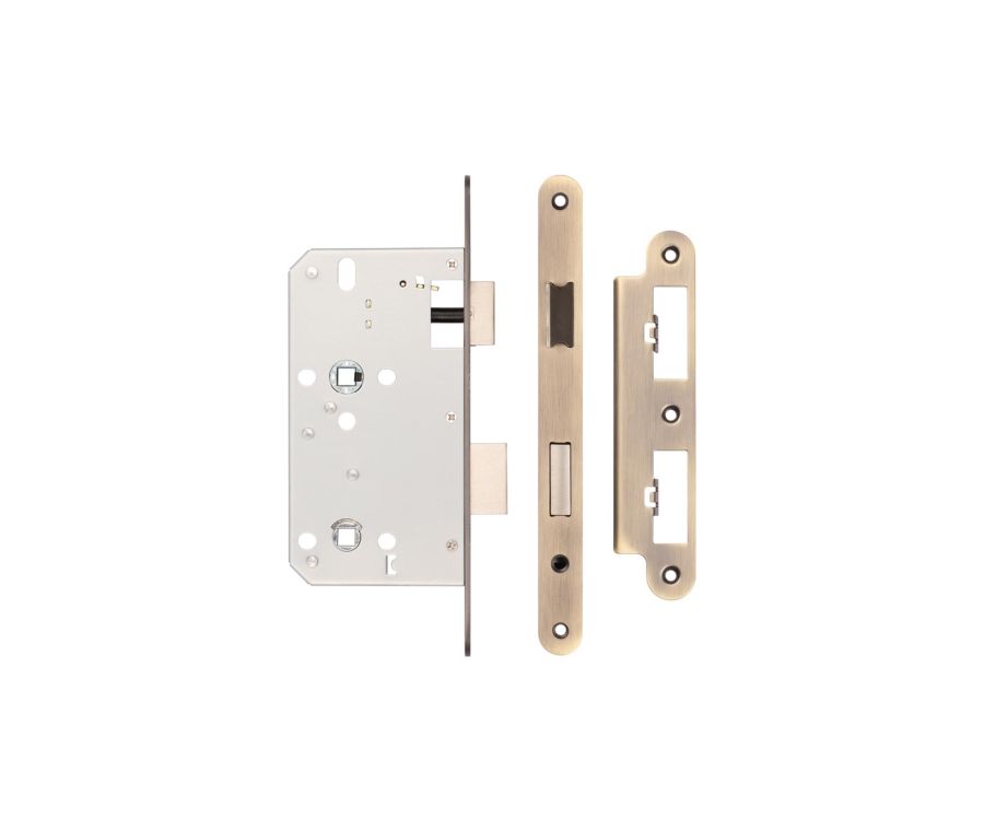 Jedo Antique Brass 72mm Din Bathroom Locks | JL-DB60RAB