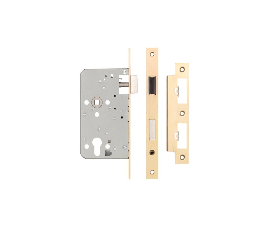 Jedo Satin Brass 72mm Din Escape Euro Locks | JL-DE60SB