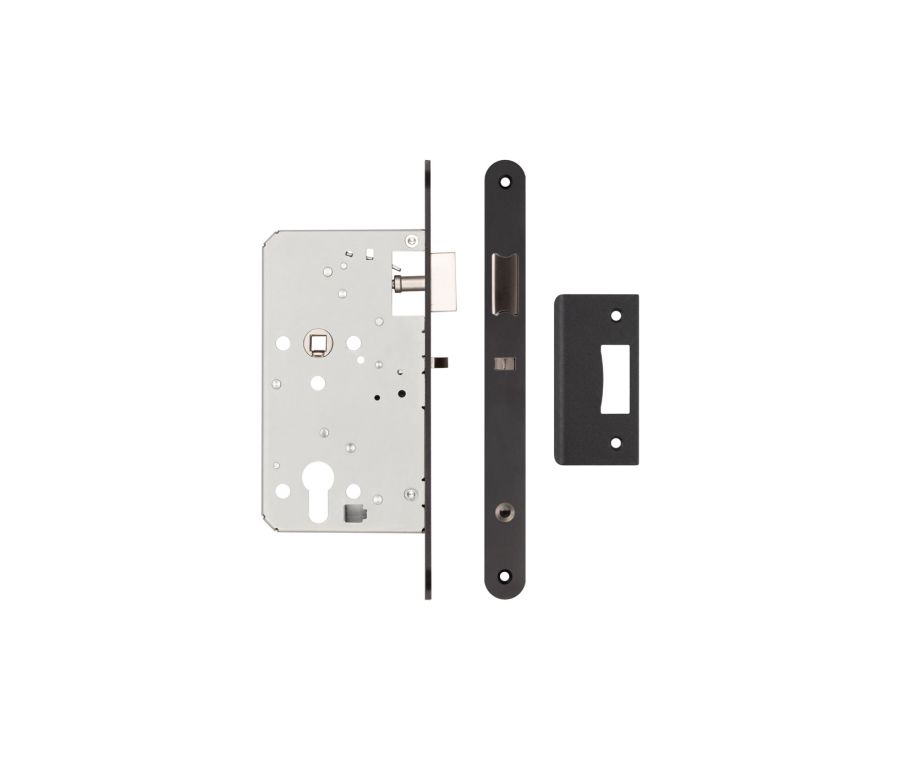 Jedo Black Architectural 72mm Din Euro Nightlatch | JL-DNL60RMB