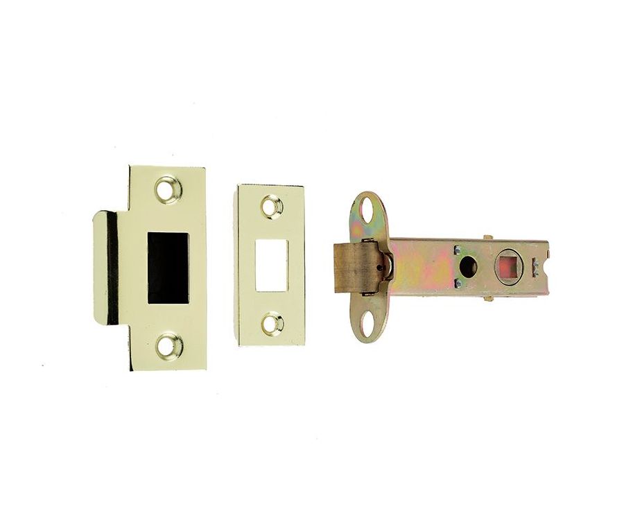 Frelan 80mm SS/PB Double sprung tubular latch