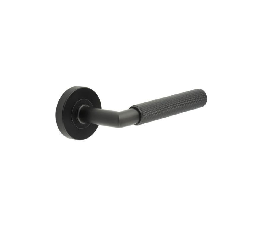 Set Matt Black Grade 316 Knurled Lever Furniture | JMB401