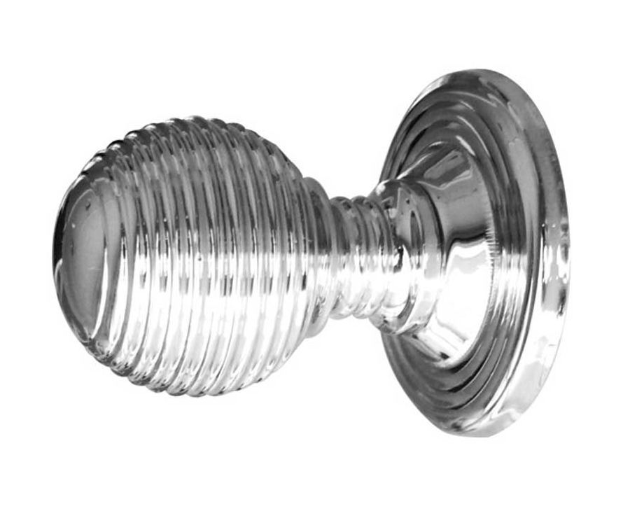 Frelan PC Reeded Cupboard Knob 28mm