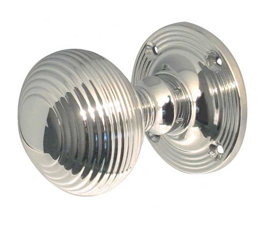Frelan PC Reeded mortice knob