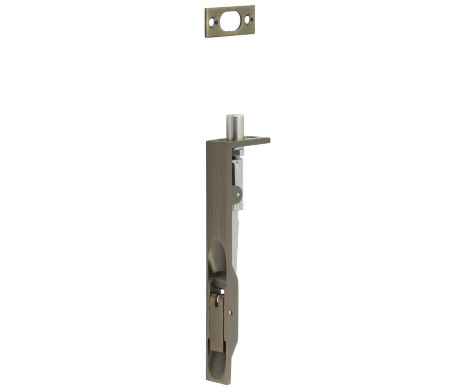 150x20mm Antique Brass Lever action flush bolt | JSS50AB