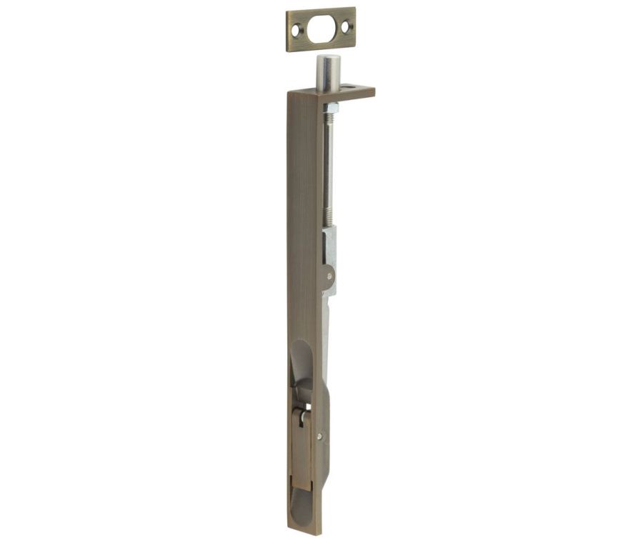 Frelan 200x20mm Antique Brass Lever action flush bolt | JSS51AB