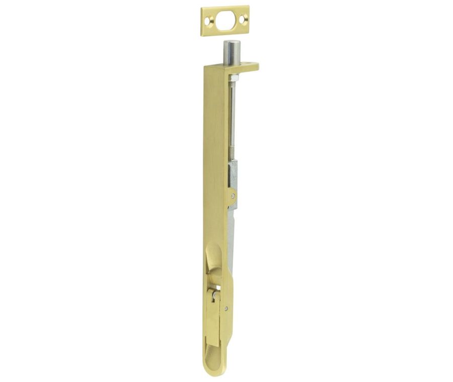 200x20mm Brass Lever action radiused flush bolt | JSS51RPVD