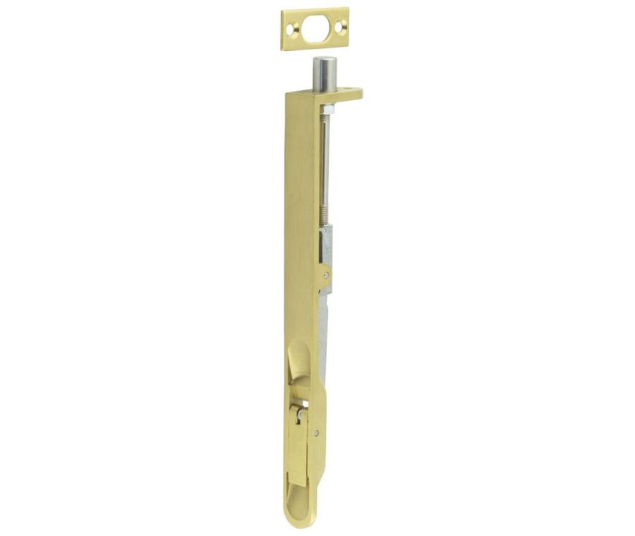 200x20mm Satin Brass Lever action radiused flush bolt | JSS51RSB