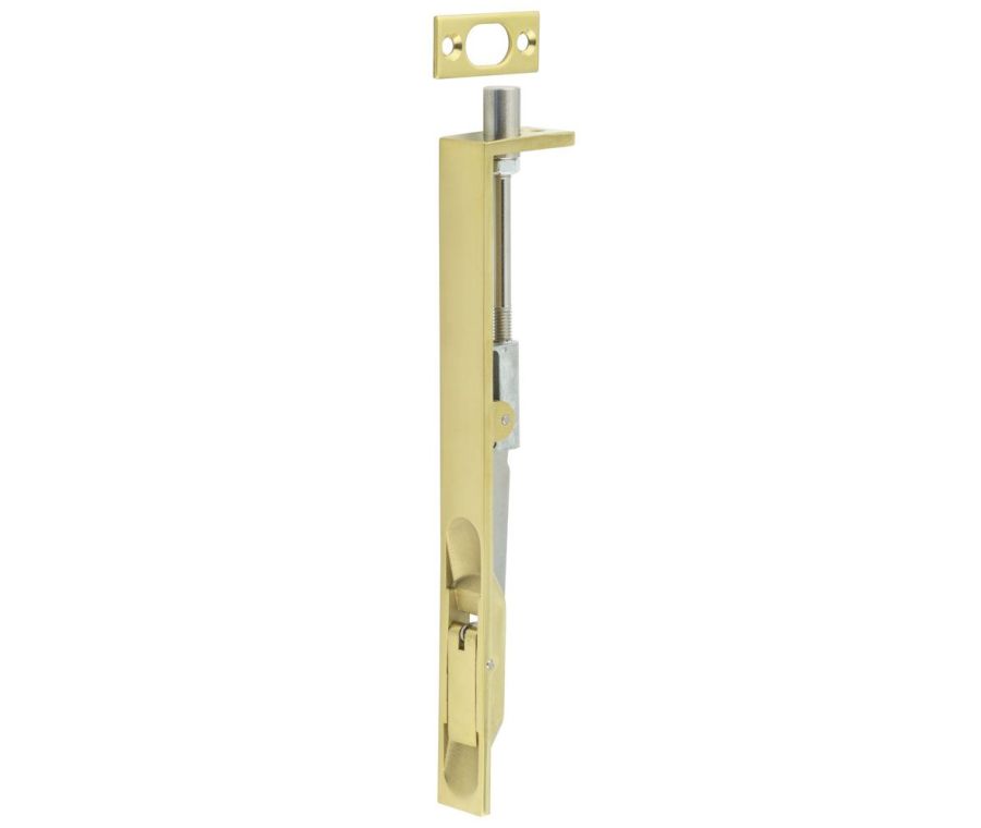 Frelan 200x20mm Satin Brass Lever action flush bolt | JSS51SB