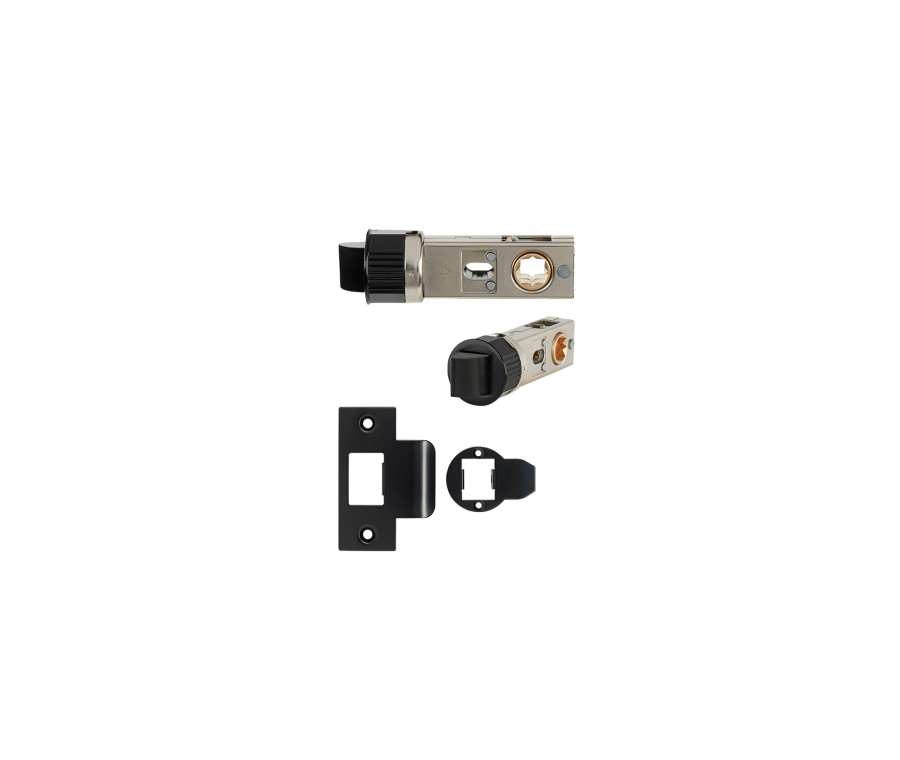 Matt Black 57mm Smart Passage Latch - JIGTECH - CE/Fire Rated | JTL4620-F