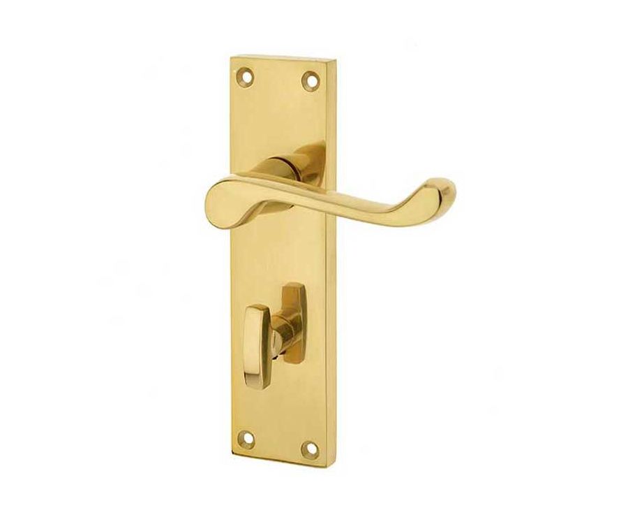 Frelan 153x41mm PB Scroll bathroom lever lock