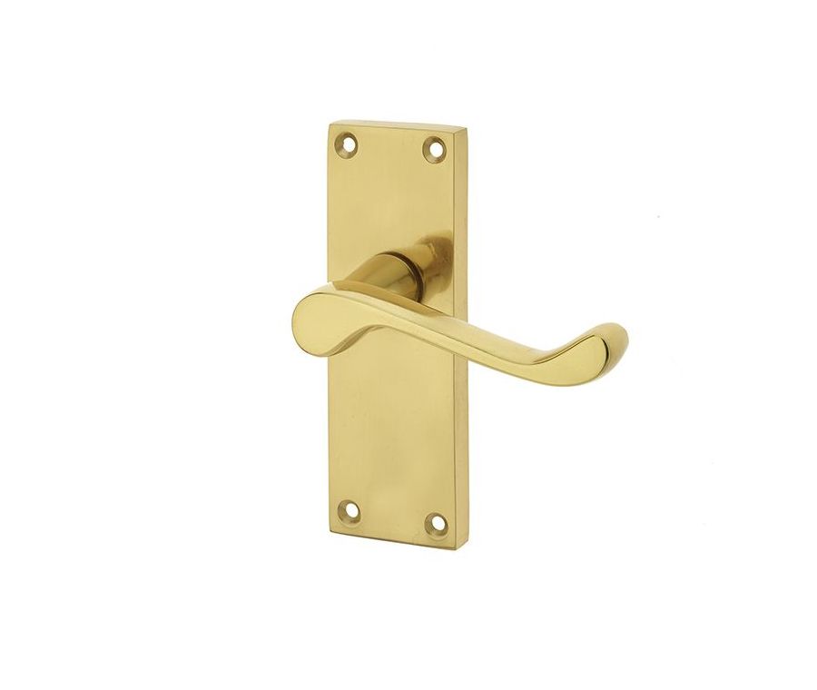 Frelan 118x41mm PB Scroll lever latch