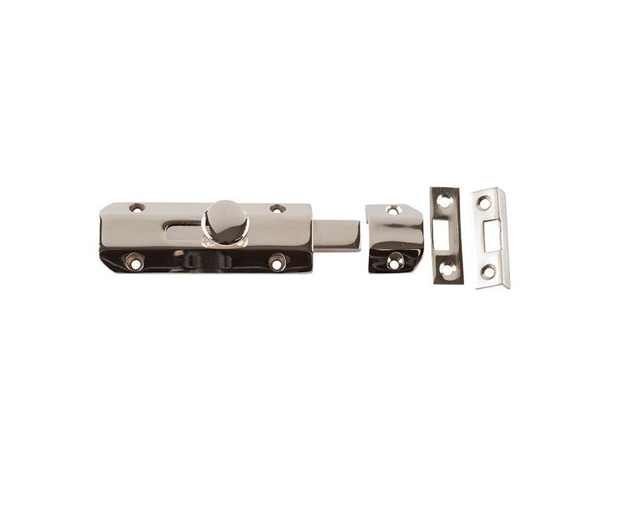 100mm x 35mm Polished Nickel Slide Bolts | JV167PN