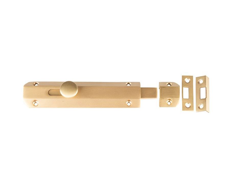 150mm x 35mm Satin Brass Slide Bolts | JV168SB