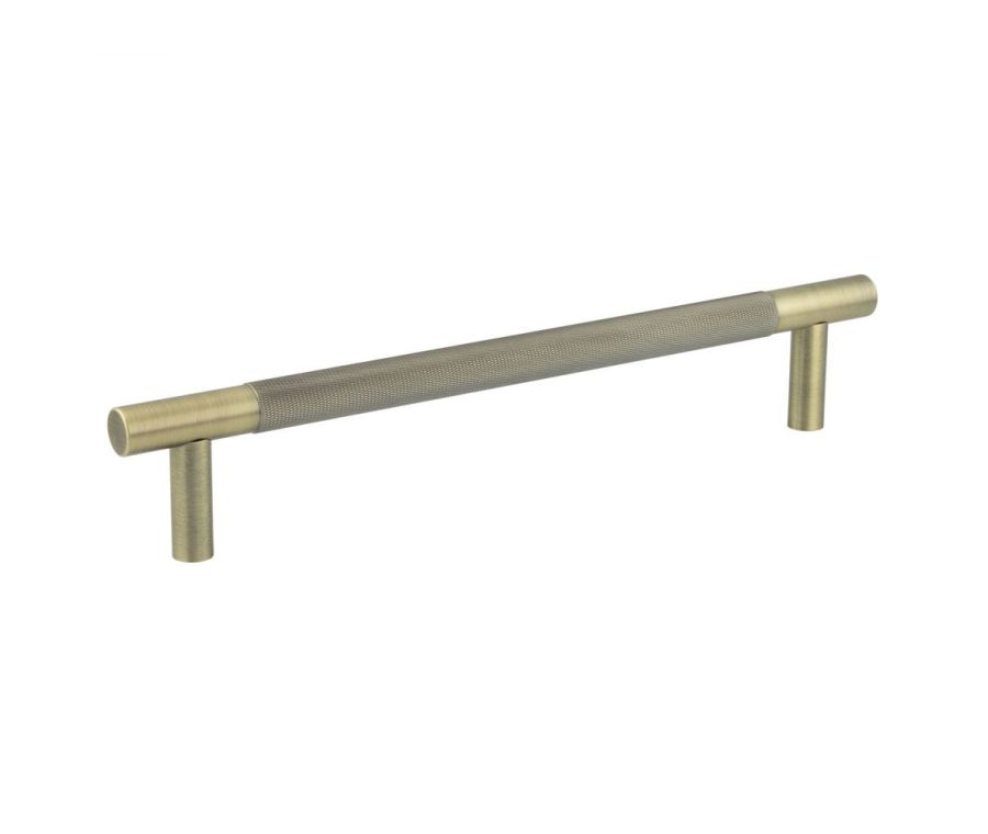 300mm Antique Brass Bolt Through Bari Knurled Pull Handle | JV1800AB