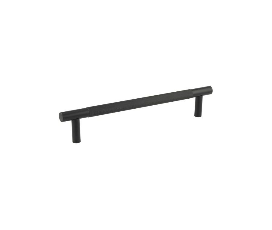 300mm Matt Black Face Fix Bari Knurled Pull Handle | JV1800MBFF