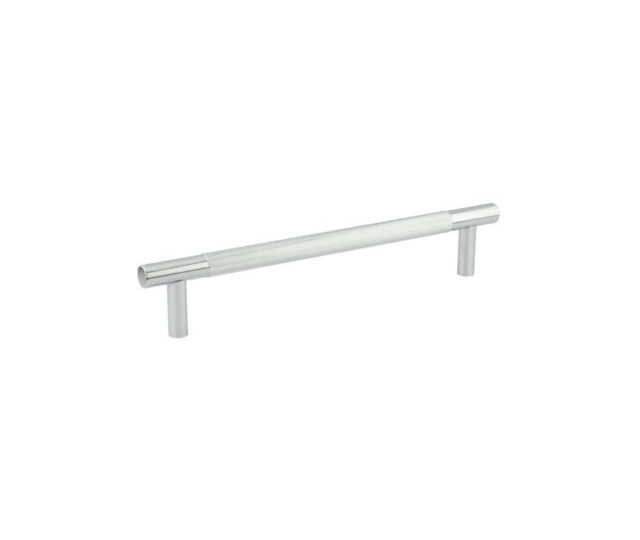 Set 300mm Polished Chrome Back to Back Bari Knurled Pull Handle | JV1800PCB2B
