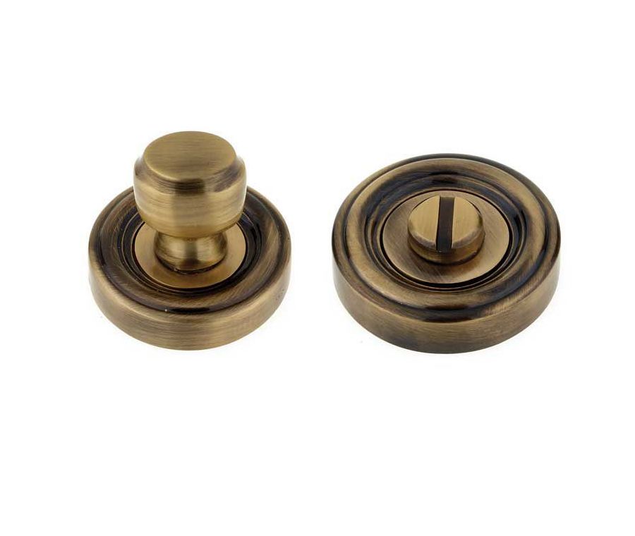 Set Jedo Antique Brass Parisian Bathroom Turn and Release | JV2652AB