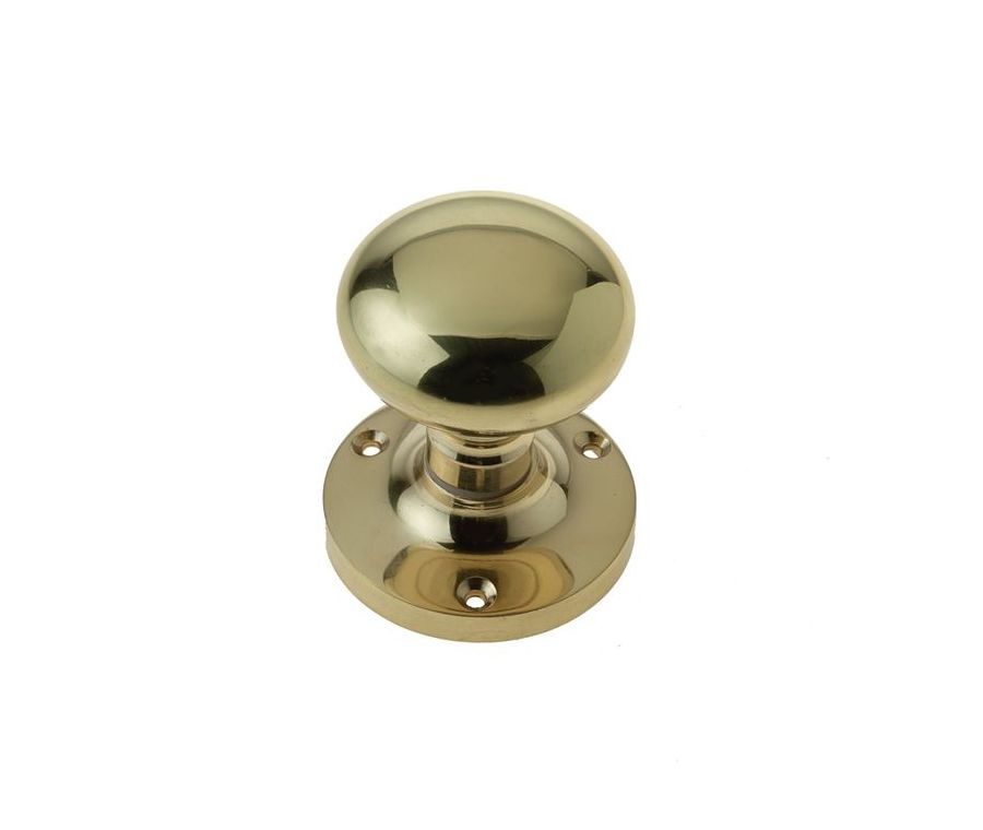Frelan 52mm Dia. PB Mushroom mortice knob