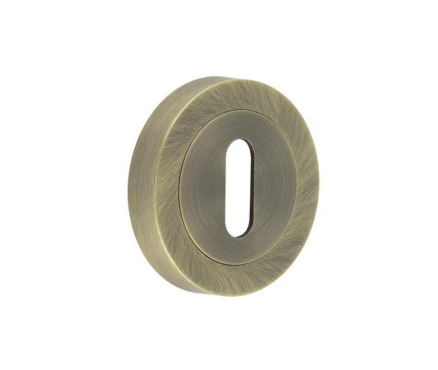 Frelan 50mm Antique Brass standard escutcheon | JV503AB