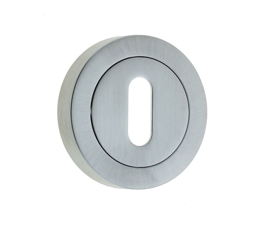 Frelan 50mm Satin Chrome standard escutcheon | JV503SC