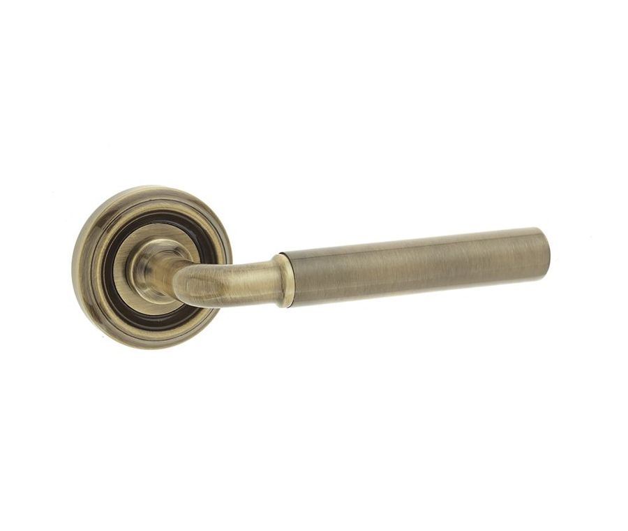 Frelan Elise Door Handle on Rose Antique Bronze