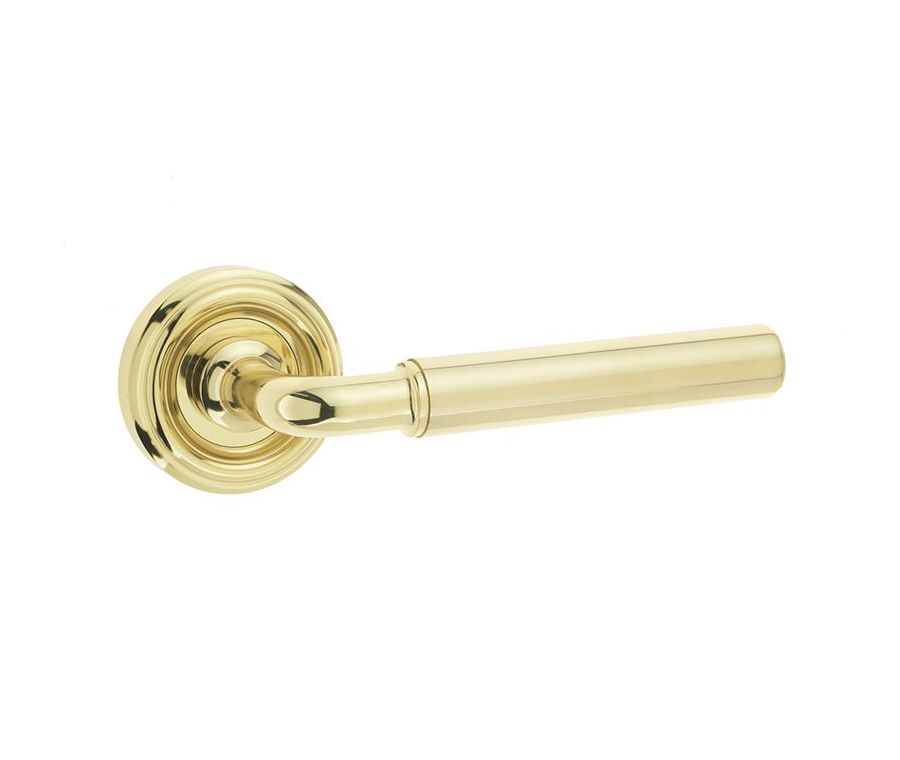 Frelan Elise Door Handle on RoseBrass (Polished)
