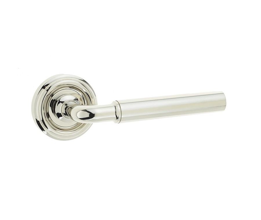 Frelan Elise Dooor Handle on Rose Polished Nickel