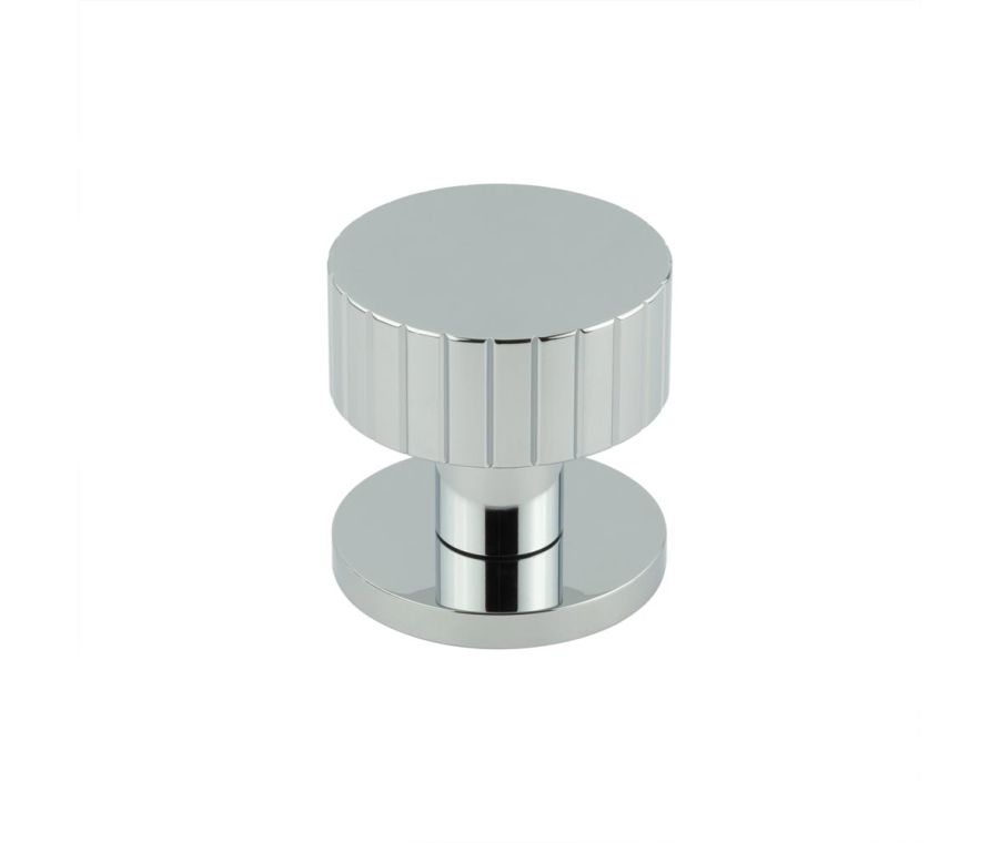 Frelan Polished Chrome Cog Lined Mortice Door Knob |  JV803PC