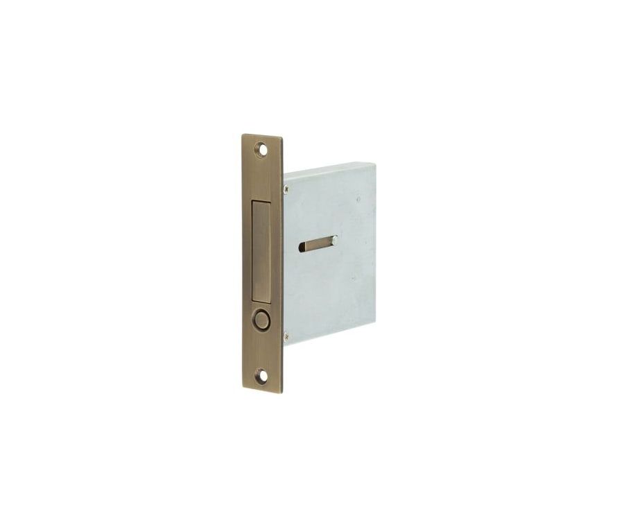 Frelan Antique Brass Sliding Flush Handle | JV820AB