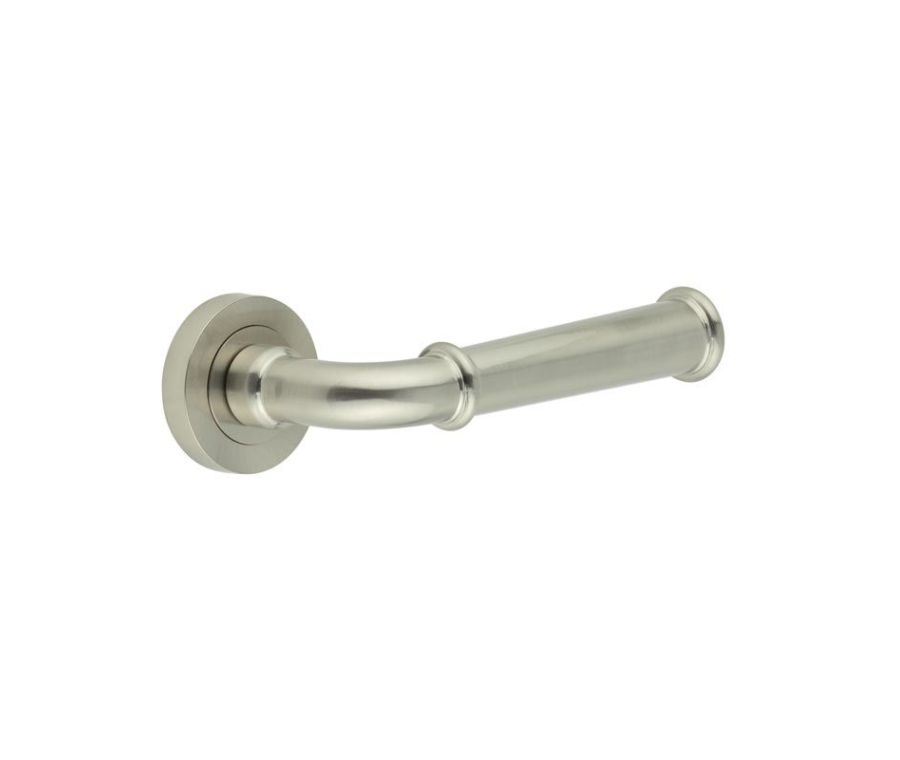 Sets Satin Nickel Classic Lever Handle on rose | JV847SN