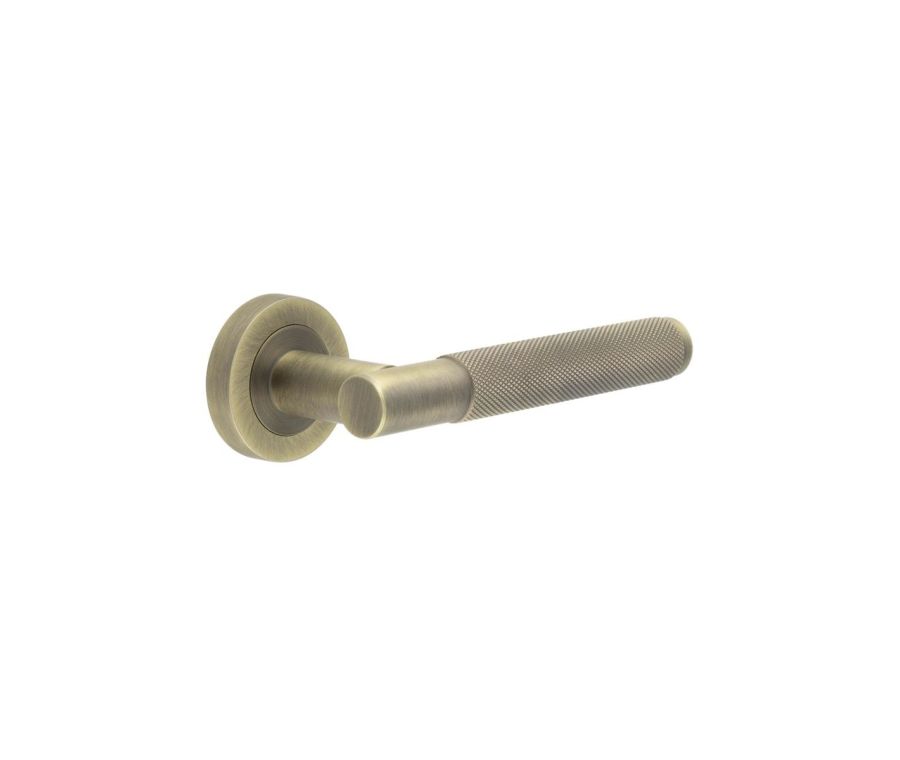 Sets JV850AB Antique Brass Knurled Lever handles