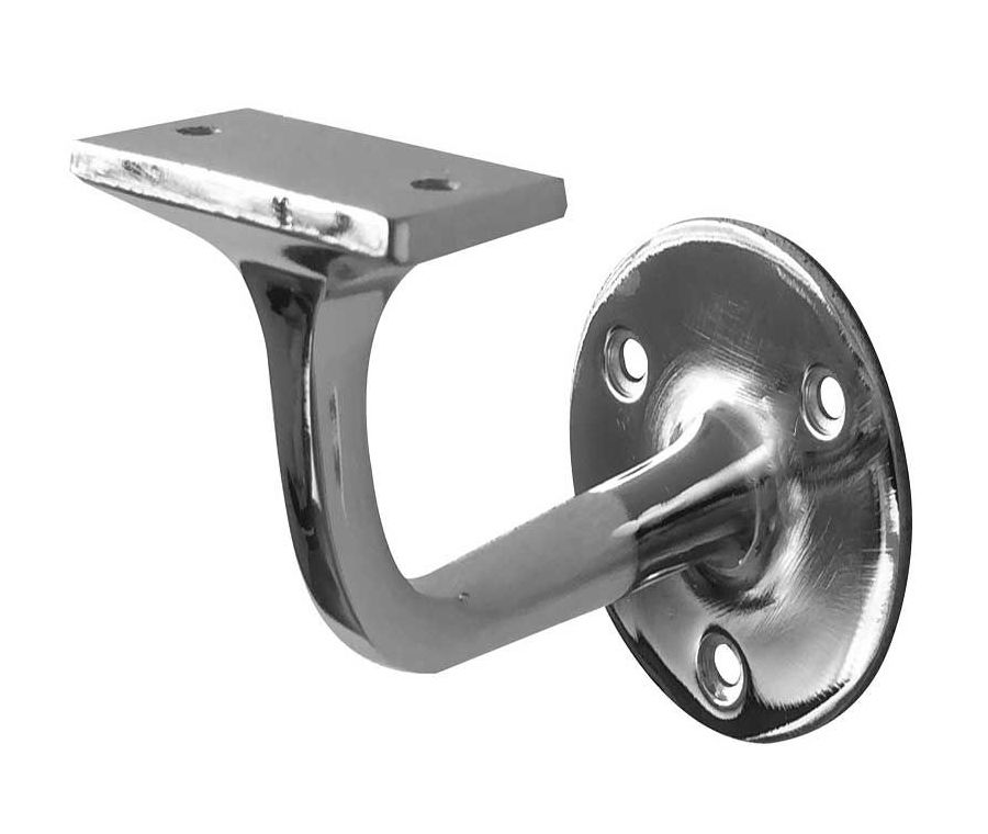 Frelan 75mm PC on Zinc handrail bracket