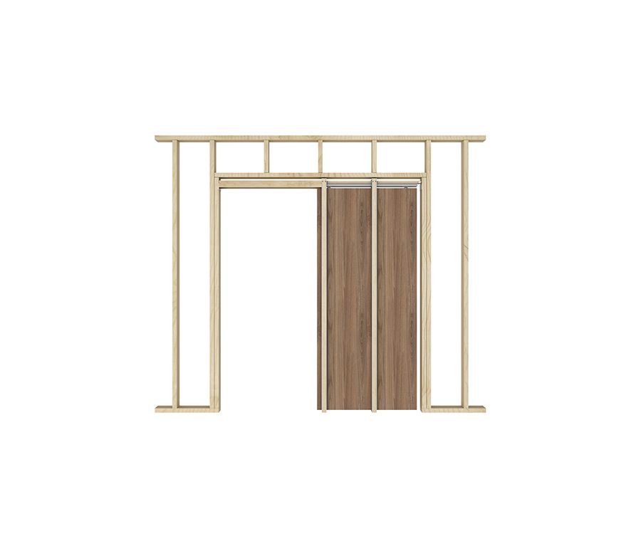 Single Pocket Door Kit | 100kg | 38x89mm stud walls | JVPDK