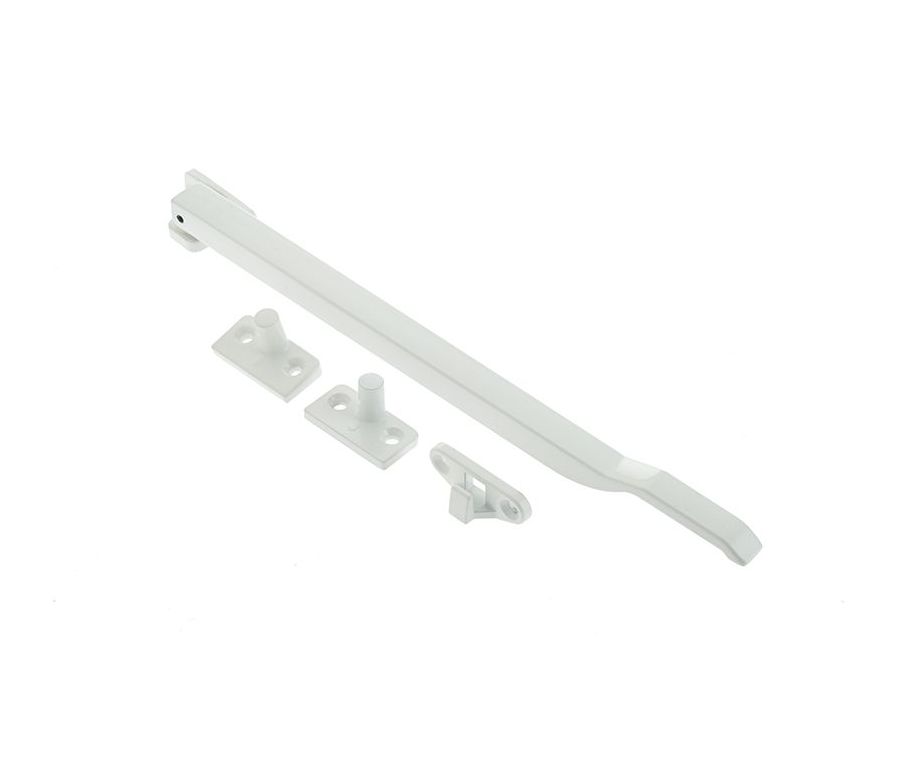Frelan 250mm White Non locking casement stay
