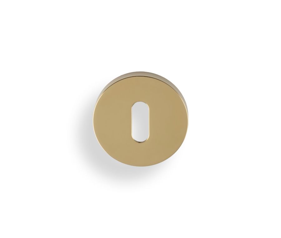 Valli Polished Brass PVD Standard Key Round Escutcheon | K1103PBPVD
