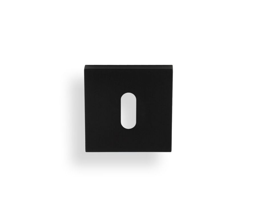 Valli Matt Black PVD Standard Key Square Escutcheon | K1103SQMBPVD