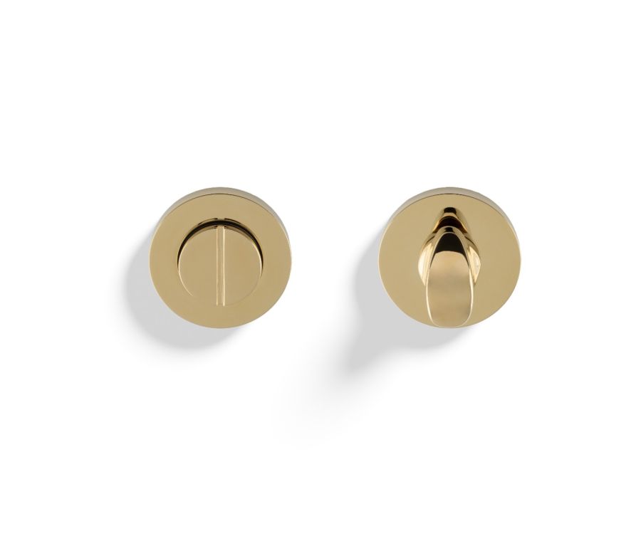 Valli Polished Brass PVD Snib Turn & Release on round rose | K1104PBPVD