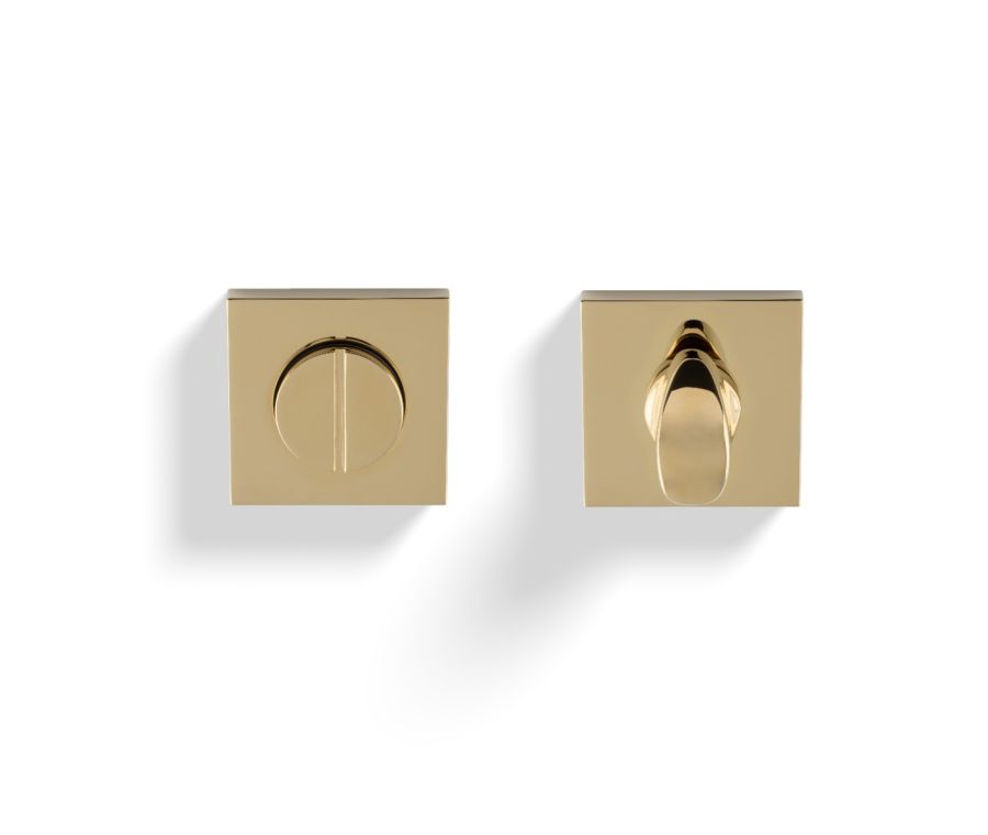 Valli Polished Brass PVD Snib Turn & Release on square rose | K1104SQPBPVD