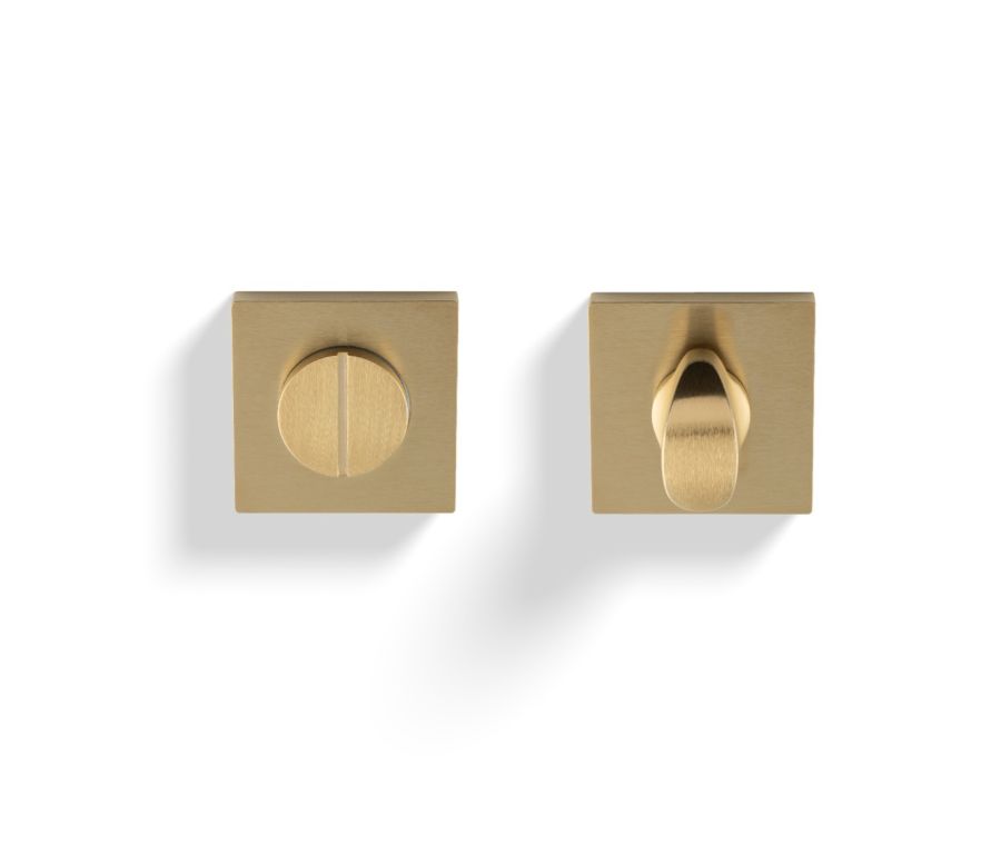 Valli Satin Brass PVD Snib Turn & Release on square rose | K1104SQSBPVD