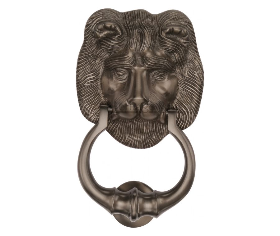 Heritage Brass Matt Bronze Lion Door Knocker