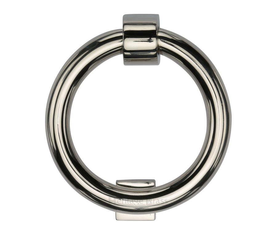 Heritage Brass Polished Nickel Finish Ring Door Knocker