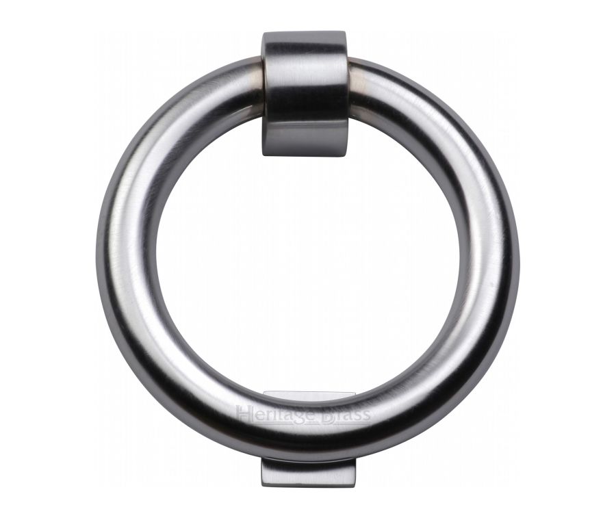Heritage Brass Satin Chrome Ring Door Knocker